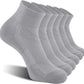 CelerSport 6 Pack Men's Ankle Socks with Cushion, Sport Athletic Running Socks