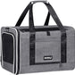 Top Loading Medium Cat Carrier with Privacy Curtain, Delta Approved TSA Pet Travel Crate Suitcase Luggage Sleeve, Soft-Sided Dog Kennel Bag 18x11x11 United Airline Approved Under Seat Grey