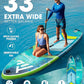 Inflatable Stand Up Paddle Board for Adults with Seam Welded Technology, 10'6''x33''x6'', Durable SUP with Dual-Blade Paddle and Complete Accessories, 390 lbs Capacity, Beginner-Friendly