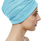 BEEMO Swim Caps for Women Swimming Turban Polyester Latex Lined Pleated for Ladies