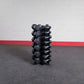 Body-Solid (GDR80-SDRS550) 10-Pairs Dumbbell with Vertical Rack - Compact Weight Storage for Home Gym, Strength Training - Rubber Coated Hexagon Shape Dumbbells with Stand