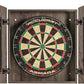 Accudart Armada Bristle Dartboard Cabinet Set - Official Size 18" x 1.5" - Self Healing Genuine Sisal - Wall Mount Cabinet Set - Round Spider Wires Reduce Bounce Outs - Rotatable Metal Number Ring