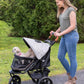 Pet Gear No-Zip AT3 Pet Stroller for Cats/Dogs, Zipperless Entry, Easy One-Hand Fold, Jogging Tires, Removable Liner, Cup Holder + Storage Basket, 1 Model, 2 Colors
