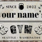 Custom Gym Sign Wall Art Decor Personalized Name Aluminum Metal Sign Retro Workout Room Fitness Center Tin Sign