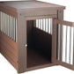 New Age Pet ECOFLEX Dog Crate End Table - Furniture-Style Pet Crate for Crate Trained Dogs - Stainless Steel Tubing & a Latched Closure - 10 Year Manufacturer's Warranty