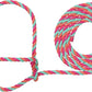 Weaver Livestock Braided Poly Rope Cattle Halter, Adjustable Style Cow Calf Halter, Livestock Handling Equipment for Showing, Hot Pink/Coral/Mint