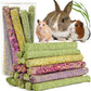 Sofier Timothy Hay Sticks - 44Pcs Natural Chews for Teeth - Handmade Rabbit & Guinea Pig Toys - Chinchilla, Rat, Hamster, Gerbil