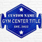 Personalized Gym Sign with Name | Hexagon Gym Garage Decor | Gym Decor for Home Gym | Established Signs for Workout Room | Gift for Athlete