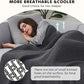L'AGRATY Knitted Weighted Blanket - 60"x80" 20lbs Cooling Chunky Knit Heavy Blanket for Adults Braided Crochet Throw Thick Cable Yarn Knit Decorative No Beads Evenly Weighted Machine Washable