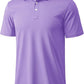 MAGCOMSEN Men's Polo Shirts 3 Buttons Casual Work T Shirts Quick Dry Short Sleeve Golf Shirt Pique Jersey Outdoor Performance