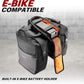 Ibera Bike Bag MIK Panniers 52.7L for Ebikes - Clip-On bike Bags For Bicycles with Built-in Battery Holder & Rain Cover - Water-Resistant Bike Rack Bag with Reflective Trim - ONLY FOR MIK RACKS