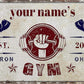 Custom Gym Sign Wall Art Decor Personalized Name Aluminum Metal Sign Retro Workout Room Fitness Center Tin Sign