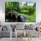 Nature Wall Art Prints - Ocean Forest Mountain Lake Canvas Landscapes - Small to Extra Large Living Room Bedroom Kitchen Bathroom Décor (Golf Course with Stone Bridge, 24L" x 36W")