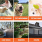 Dog Washing Hose Attachment, 10-in-1 Soap Sprayer Moden Garden Hose Nozzle with 100cc Soap Dispenser, Dog Wash Supplies with Dog Bath Brush & Pet Comb, Foam Gun Car Wash Sprayer (Orange)