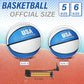 Libima 4 Pcs Rubber Basketball with Pump Official Size Indoor Outdoor Basketball Game Practice Training Kid Teen Women Men Streetbball Sport Gift Back to School