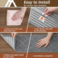 COSY HOMEER Stair Treads for Wooden Steps 9"x28" Washable Indoor Carpet Stair Treads Non Slip Soft Polyester Stair Carpet Tread Reusable Stair Runner Rugs for Kids, Elders,Pets,Medium Grey,4pcs