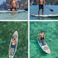 Inflatable Paddle Board 11 '* 34 "* 6" Extra Wide Sup Board, 420lb Capacity Paddle Board for Adults, Suitable for Sea and Lakes, 2+1Family Board