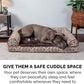 Furhaven Orthopedic Dog Bed for Large/Medium Dogs w/ Removable Bolsters & Washable Cover, For Dogs Up to 55 lbs - Plush & Southwest Kilim Woven Decor Sofa - Desert Brown, Large