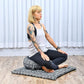 Leewadee Meditation Cushion Set – 1 Round Zafu Meditation Pillow and 1 Square Roll-Up Zabuton Meditation Mat, Pillows Bundle Filled with Kapok