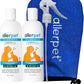 Allerpet Cat Dander Remover w/Free Applicator Mitt & Sprayer - Effective Cat Dander Reduction - Anti Allergen Solution Made in USA - 2 Pack (12oz)