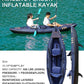 Inflatable Kayak 2 Person, Tandem Kayak, Foldable Kayaks for Adults, with Kayak Fin, 2 Aluminum Paddles, 2 Padded Seats, Hand Pump and Travel Backpack