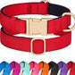 Didog Soft Padded Dog Collar for Large Dogs, Colorful and Durable Pet Collar with Quick Release Buckle, Light and Breathable for Daily Walking, Red, L