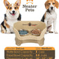 Neater Pet Brands Neater Feeder Deluxe Mess Proof Dog Bowls Elevated for Medium Dogs 19-40 lbs, Made in USA, No Spill Raised Dog Food Bowl Stand Feeding Station, Food and Water Bowl Set, Cappuccino