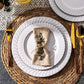 GBHOME Ceramic Dinnerware Sets,12 pcs Embossed Elegant Stoneware Plates and Bowls Sets, Housewarming Wedding Gift | Dishwasher & Microwave Safe | Dishes Set Service for 4