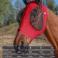 Horse Fly Mask with Ears, UV Protection Mask for Horses, Elasticity Mask with Big Mesh Eye Covers, Snug Fitting Comfortable Breathable Lightweight Rose Red Cob