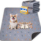 Sunheir Washable Pee Pads for Dogs 2-Pack Reusable Puppy Pads Pet Training Pads, Waterproof Dog Pee Pads for Crate, Whelping Pad, Non-Slip Protects Against Urine Leakage (Leaves - Light Grey, 31x36)