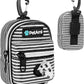 PetAmi Dog Poop Bag Holder for Leash, Dog Pet Waste Bag Dispenser For Poop With Clip, Doggy Puppy Walking Accessories Travel Camping, Dog Treat Pouch Supplies Must Have With Dog Bag Roll, Stripe Black