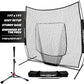 PowerNet Baseball Softball Practice Net 7x7 with Baseball Accessories for Practice Pitching, Batting & Fielding, Ball Caddy, Weighted Baseballs, Tee