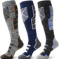 Anlisim 3 Pairs Unisex Merino Wool Ski Thermal Warm Thick Knee High Long Socks