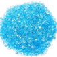 TWINKLING High Luster Fire Glass Gravel Stone Glitter,Broken Glass,Fire Gems Chips,Crushed Glass for Fire Pit Crafts Resin Art Aquarium Garden Decoration,3-6mm,1-Pound Jar (Ocean Blue)