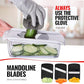Fullstar Mandoline Slicer for Kitchen, Fruit Cutter, Cheese Grater, Cucumber Slicer, Veggie Spiralizer, Food Cutter & Kitchen Gadgets with Safety Glove (11 in 1, White)