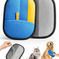 2025 Thickened Electrostatic Pet Hair Removal Gloves (2 Pcs) - Reusable Strong Grooming Gloves for Cats & Dogs, Hair Remover for Couch, Furniture, Carpet, Car Seats & Clothing (Blue)