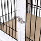 INTERNET'S BEST Decorative Dog Kennel with Pet Bed, Small Pet House, Double Door Indoor Crate, Engineered Wood & Wire Furniture, Side Table & Nightstand, Fits Small Dogs - White
