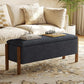 Storage Ottoman Bench, End of Bed Bench for Bedroom, 47" Boucle Upholstered Entryway Shoe Seat Bench, Holds up to 660 lb Storage Ottoman, Padded Blanket Chest Stool Foot Rest for Living Room Blue