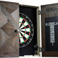 Barrington Dartboard Multiple Styles Pre-Assembled Wood Dartboard Cabinet Collection with 18” Bristle Dartboard & Steel Tip Dart Set, Perfect for Cricket Games