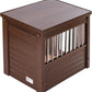 New Age Pet ECOFLEX Dog Crate End Table - Furniture-Style Pet Crate for Crate Trained Dogs - Stainless Steel Tubing & a Latched Closure - 10 Year Manufacturer's Warranty