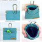 Dog Treat Pouch, Green Pocket Sized Pet Training Pouch, Cotton Fabric, Hand Free Dog Walking Bag with Carabiner, Self-Closing Pet Feed Snack Reward, for Puppy Travel or Outdoor Use