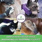 H HANDSON Pet Grooming Gloves - Patented #1 Ranked, Award Winning Shedding, Bathing, & Hair Remover Gloves - Gentle Brush for Cats, Dogs, and Horses (Grey, Medium)