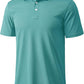 MAGCOMSEN Men's Polo Shirts 3 Buttons Casual Work T Shirts Quick Dry Short Sleeve Golf Shirt Pique Jersey Outdoor Performance