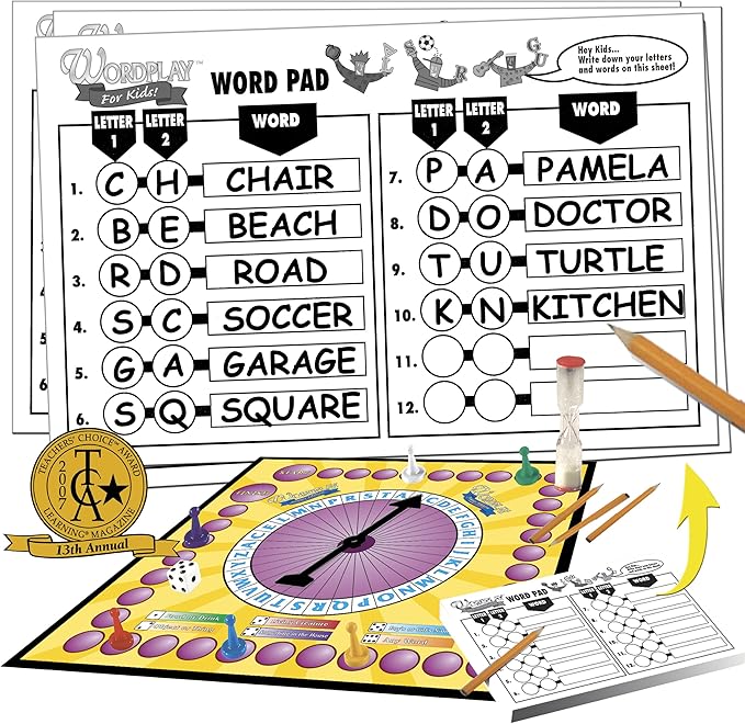 Wordplay for Kids — The Fast-Paced, Award-Winning Game Where Kids Race to Create Words — Fun & Educational for The Whole Family, Ages 6 & Up