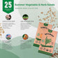 Organo Republic 25 Summer Vegetable & Herb Garden Seeds Variety Pack - 6,820+ Non-GMO Heirloom Veggie & Herb Seeds for Outdoors & Indoor Home Gardening: Tomato, Okra, Bean, Cucumber, Basil, Rosemary