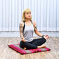 Leewadee Zabuton Seating Cushion – Square Floor Seat for Meditation Exercises, Light Yoga Mat Filled with Kapok