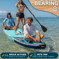 11'x34 Ultra Wide Paddleboard, Inflatable SUP&430lb Capacity for All Skill, Stand-up Paddle Board for Yoga/Family, EVA Deck, US Fin, High-Pressure Pump, 100L Bag, Safety Leash