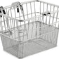 Retrospec Apollo Detachable Front Bike Basket Steel Half-Mesh with Integrated Detachable Hooks and Built-In Handle, Easy Assembly and Portability for Bicycles
