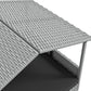 PawHut Wicker Dog House Outdoor with Canopy, Rattan Dog Bed with Water-Resistant Cushion, Raised Dog Bed for Small, Medium Dogs up to 66 lbs, 19.75" in Length, Silver Wicker, Gray Cushion