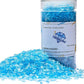 TWINKLING High Luster Fire Glass Gravel Stone Glitter,Broken Glass,Fire Gems Chips,Crushed Glass for Fire Pit Crafts Resin Art Aquarium Garden Decoration,3-6mm,1-Pound Jar (Ocean Blue)